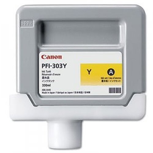 Cartucho de Tinta Canon PFI-303 Amarillo 330ml - Modelo 2961B001AA - Compatible con imagePROGRAF