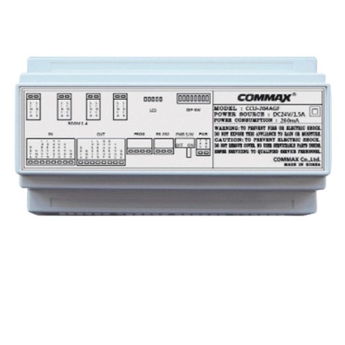 Distribuidor de Piso COMMAX para Panel de Audio DR2AG - Hasta 4 Intercomunicadores - Modelo CCU-204AGF