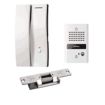 Kit de Audioportero COMMAX PAQDP2SGYS - Interfon - Frente de Calle DP2G - Contrachapa Eléctrica - DP2S+DR2G