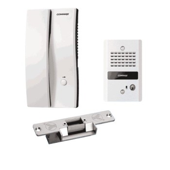 Kit de Audioportero COMMAX PAQDP2SGYS - Interfon - Frente de Calle DP2G - Contrachapa Eléctrica - DP2S+DR2G