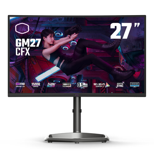Monitor Gamer Cooler Master 27 Pulgadas Curvo 240Hz Full HD Modelo GM27-CFX