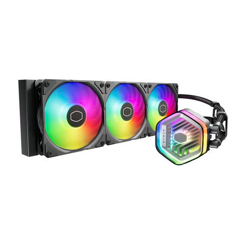Enfriamiento Líquido Cooler Master MASTERLIQUID 360 ATMOS - 3 Ventiladores ARGB - 2500 RPM - Modelo MLX-D36M-A25PZ-R1