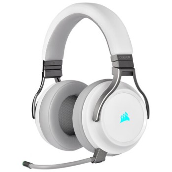 Diadema Gamer Corsair VIRTUOSO - Inalámbrico - Micrófono - RGB - Blanco - CA-9011186-NA