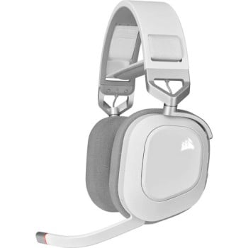 Diadema Gamer Corsair HS80 RGB WIRELESS - Inalámbrico - Micrófono - Blanco - CA-9011236-NA