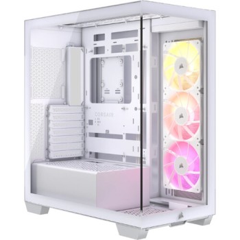 Gabinete Gamer Corsair 3500X ARGB - Semitorre - ATX/E-ATX/Micro-ATX/Mini-ITX - 3 Ventiladores - Panel Lateral - Blanco - CC-9011279-WW