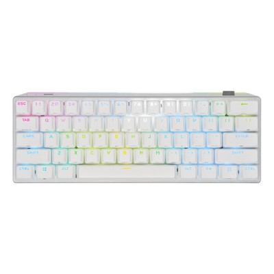 Teclado Gamer Corsair K70 PRO MINI WIRELESS - Mecánico - Switch Cherry MX Red - Inalámbrico - Blanco - Inglés - CH-9189110-NA