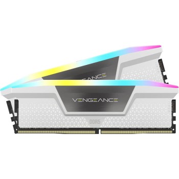 Memoria RAM Corsair VENGEANCE RGB - DDR5 - 32GB (2x16GB) - 5200MHz - DIMM - Para PC - Blanco - CMH32GX5M2B5200C40W