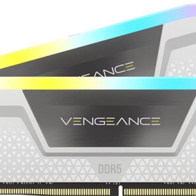 Memoria RAM Corsair VENGEANCE RGB - DDR5 - 32GB (2x16GB) - 5200MHz - DIMM - Para PC - Blanco - CMH32GX5M2B5200C40W