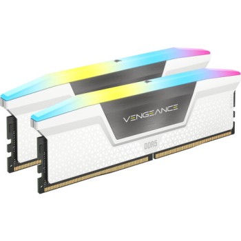 Memoria RAM Corsair VENGEANCE RGB - DDR5 - 32GB (2x 16GB) - 5600MHz - DIMM - Para PC - Blanco - CMH32GX5M2B5600C36WK
