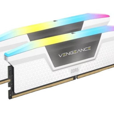 Memoria RAM Corsair VENGEANCE RGB - DDR5 - 64GB (2x32GB) - 6000MT/s - DIMM - Para PC - Blanco - CMH64GX5M2B6000C30W