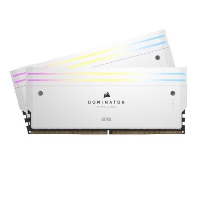 Memoria RAM Corsair DOMINATOR TITANIUM RGB - DDR5 - 32GB (2x16GB) - 7000MT/s - DIMM - Para PC - Blanco - CMP32GX5M2X7000C34W