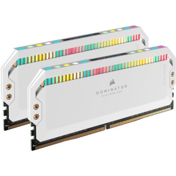 Memoria RAM Corsair Dominator Platinum RGB - DDR5 - 32GB (2x16GB) - 5600MHz - DIMM - para PC - Blanco - CMT32GX5M2B5600C36W