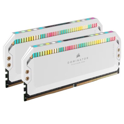Memoria RAM Corsair DOMINATOR PLATINUM RGB - DDR5 - 64GB (2x32GB) - 5200MT/s - DIMM - Para PC - Blanco - CMT64GX5M2B5200C40W