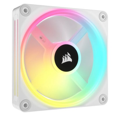 Kit de Ventiladores Corsair iCUE LINK QX120 RGB - 120mm - 2400 RPM - Blanco - 3 Piezas - CO-9051006-WW