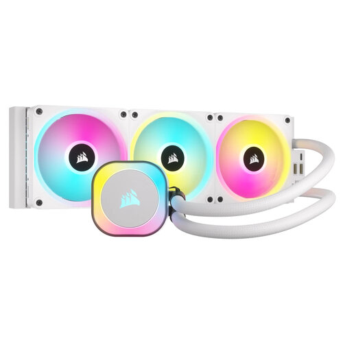 Kit de Enfriamiento Líquido Corsair iCUE LINK H150i RGB - 3 Ventiladores 2400 RPM - Blanco - CW-9061006-WW