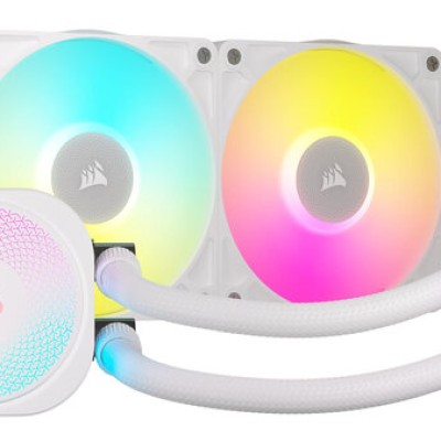 Enfriamiento Líquido Corsair iCUE LINK TITAN 240 RX RGB - 2 Ventiladores - 2100 RPM - Blanco - CW-9061020-WW