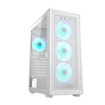 Gabinete Gamer COUGAR MX220 RGB - Media Torre - ATX/Micro ATX/Mini ITX - Panel Lateral - Blanco - 382AC80.0002