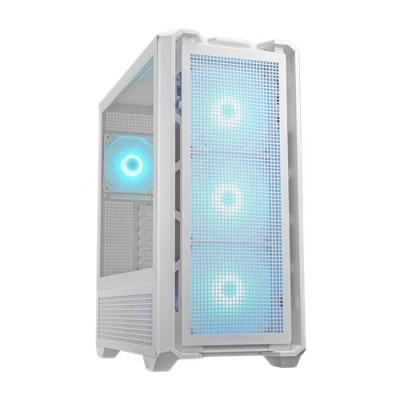Gabinete Gamer COUGAR MX600 RGB - Torre - ATX/Micro ATX/Mini ITX/CEB/E-ATX - Panel Lateral - Blanco - 3857C90.0002