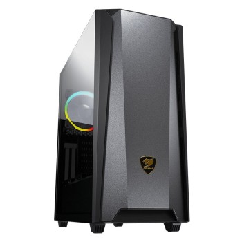 Gabinete Gamer COUGAR MX660 Iron RGB - Media Torre con Panel Lateral de Vidrio Templado y Ventilador RGB