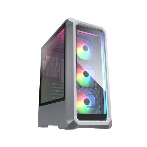 Gabinete Gamer Cougar Archon 2 Mesh RGB - Media Torre - Mini ITX/Micro ATX/ATX - Panel Lateral Templado - Blanco - Modelo 385CC50-0004