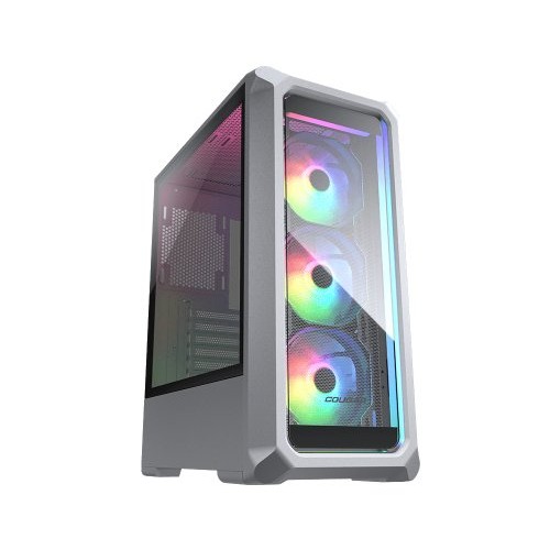 Gabinete Gamer COUGAR Archon 2 RGB Blanco - Media Torre ATX con Panel Lateral de Vidrio