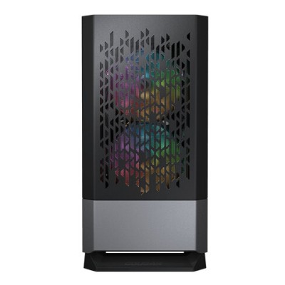 Gabinete Gamer Cougar MG140 Air RGB - Mini Torre - Micro ATX/Mini ITX - 3x Ventiladores - Panel Lateral - Negro - 385JM80.0001