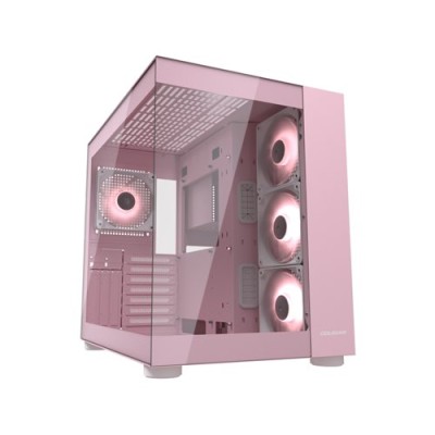Gabinete Gamer COUGAR FV150 RGB - Media Torre - ATX/Micro ATX/Mini ITX - Panel Lateral - Rosa - 385KA10.0005