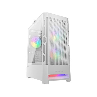 Gabinete Gamer Cougar Airface RGB - Media Torre - Mini ITX/Micro ATX/ATX/CEB - 3 Ventiladores - Panel Lateral - Blanco  - 385ZD10.0005