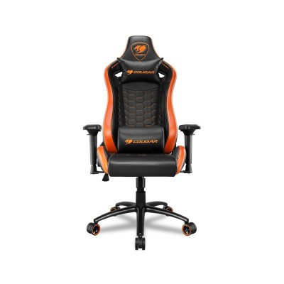 Silla Gamer Cougar Outrider S - Soporta 120Kg - Negro con Naranja - 3MOUTNXB.0001