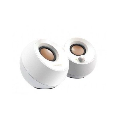 Bocinas para Computadora Creative Pebble - Alámbrico - USB - Blanco - 51MF1680AA001