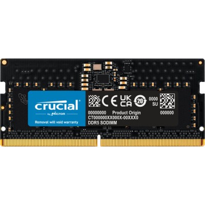 Memoria RAM Crucial CT8G48C40S5 - DDR5 - 8GB - 4800MHz - SO-DIMM - Para Laptop - CT8G48C40S5