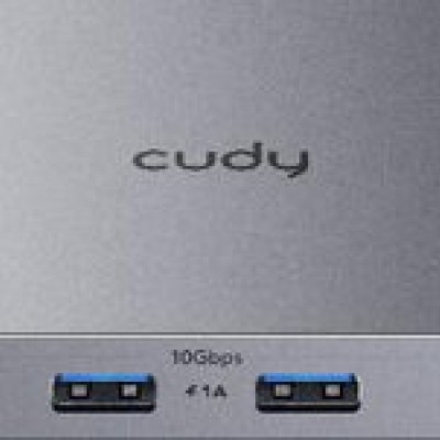 Docking Station USB-C Cudy CS700 - Dual 4K, 10Gbps, 2x USB-C, 4x USB-A, Gris - CS700
