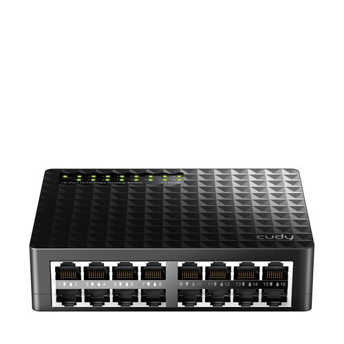 Switch CUDY 16 Puertos Fast Ethernet No Gestionado Modelo FS1016D