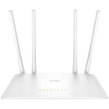 Router CUDY WR1200 - 2.4/5GHz - 300/867Mbps - 4x RJ-45 - 4 Antenas - WR1200