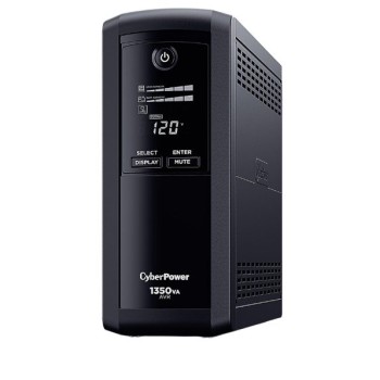 No Break CyberPower CP1350AVRLCDa - 1350VA/815W - 10 Contactos NEMA 5-15R - Línea Interactiva - LCD - CP1350AVRLCDA