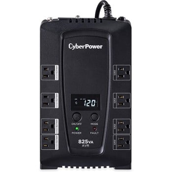 UPS CyberPower CP825AVRLCDA - 825VA/450W - 8 Contactos - Línea Interactiva  - CP825AVRLCDA