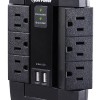 Supresor de Picos CyberPower - 6 Contactos - 2x USB - 1200 Joules - P600WSURC1