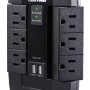 Supresor de Picos CyberPower - 6 Contactos - 2x USB - 1200 Joules - P600WSURC1