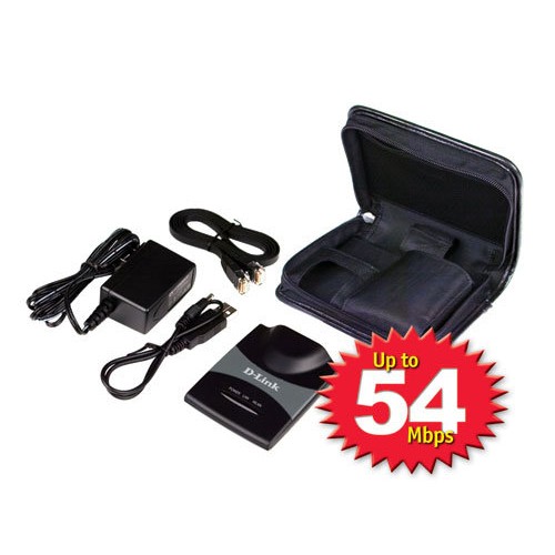 Punto de Acceso y Router Inalámbrico D-Link 54 Mbps Portátil para Viajeros Modelo DWL-G730AP