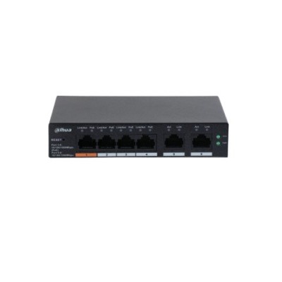 Switch Dahua CS4006-4GT-60 - 4 Puertos Ethernet - 2 Puertos Uplink - Gestionable - CS4006-4GT-60