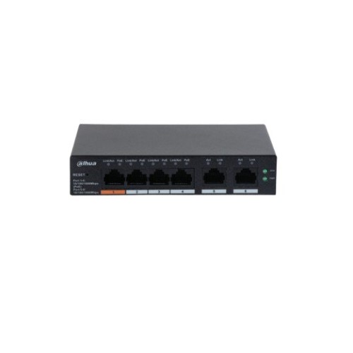 Switch Dahua 6 Puertos Gestionable Gigabit Ethernet Modelo CS4006-4GT-60