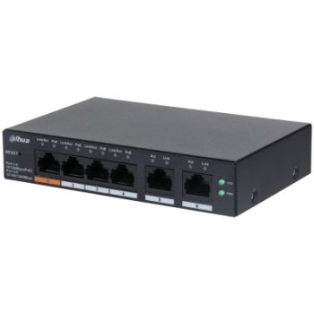 Switch Dahua CS4006-4ET-60 - Fast Ethernet - 4 Puertos PoE+ - 2 Uplink - Gestionado - DH-CS4006-4ET-60