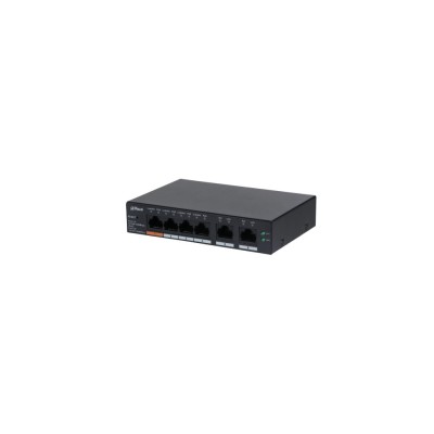 Switch Dahua DH-CS4006-4GT-60 - Gigabit Ethernet - 4 Puertos PoE+ - 2 Uplink - Gestionado - DH-CS4006-4GT-60