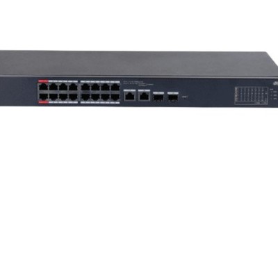 Switch Dahua DH-CS4218-16ET-135 - Gigabit Ethernet - 16 Puertos PoE++ - 2 Uplink - 2 SFP - Administrado - DH-CS4218-16ET-135