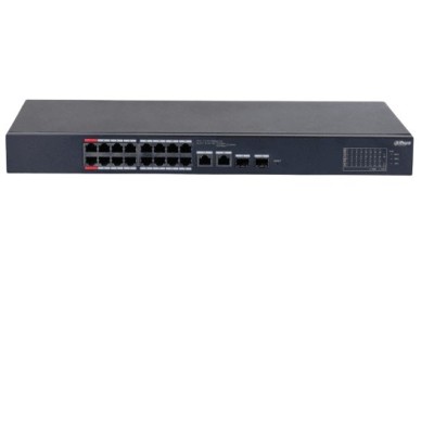 Switch Dahua DH-CS4218-16ET-135 - Gigabit Ethernet - 16 Puertos PoE++ - 2 Uplink - 2 SFP - Administrado - DH-CS4218-16ET-135