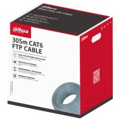 Bobina Dahua PFM920I-6F-C - Cat6 - FTP - 305m - Gris - DH-PFM920I-6F-C