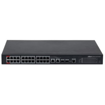 Switch Dahua PFS4226-24ET-240 - Fast Ethernet - 24 Puertos PoE++ - 2 Uplink - 2 SFP - Gestionado - DH-PFS4226-24ET-240