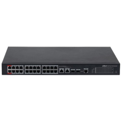Switch Dahua PFS4226-24ET-240 - Fast Ethernet - 24 Puertos PoE++ - 2 Uplink - 2 SFP - Gestionado - DH-PFS4226-24ET-240