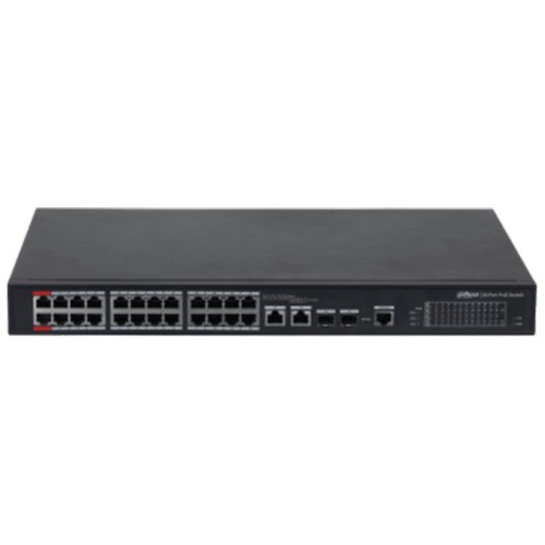 Switch Dahua 24 Puertos PoE++ Gestionado Fast Ethernet con 2 SFP - Modelo DH-PFS4226-24ET-240