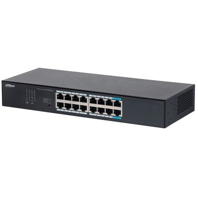 Switch Dahua S3016-16GT - Gigabit Ethernet - 16 Puertos - No Administrable - DH-S3016-16GT